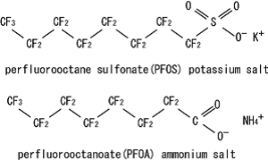PFOP/PFOA化学構造式